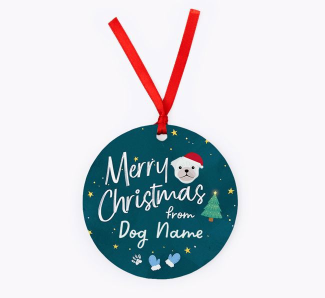 Merry Christmas: Personalised {breedFullName} Christmas Decoration